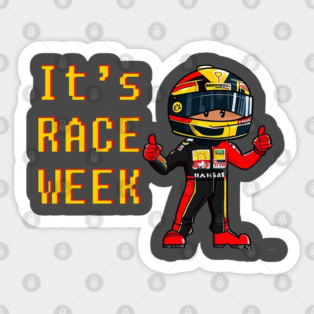 It's Race Week Sticker by GreenBox10